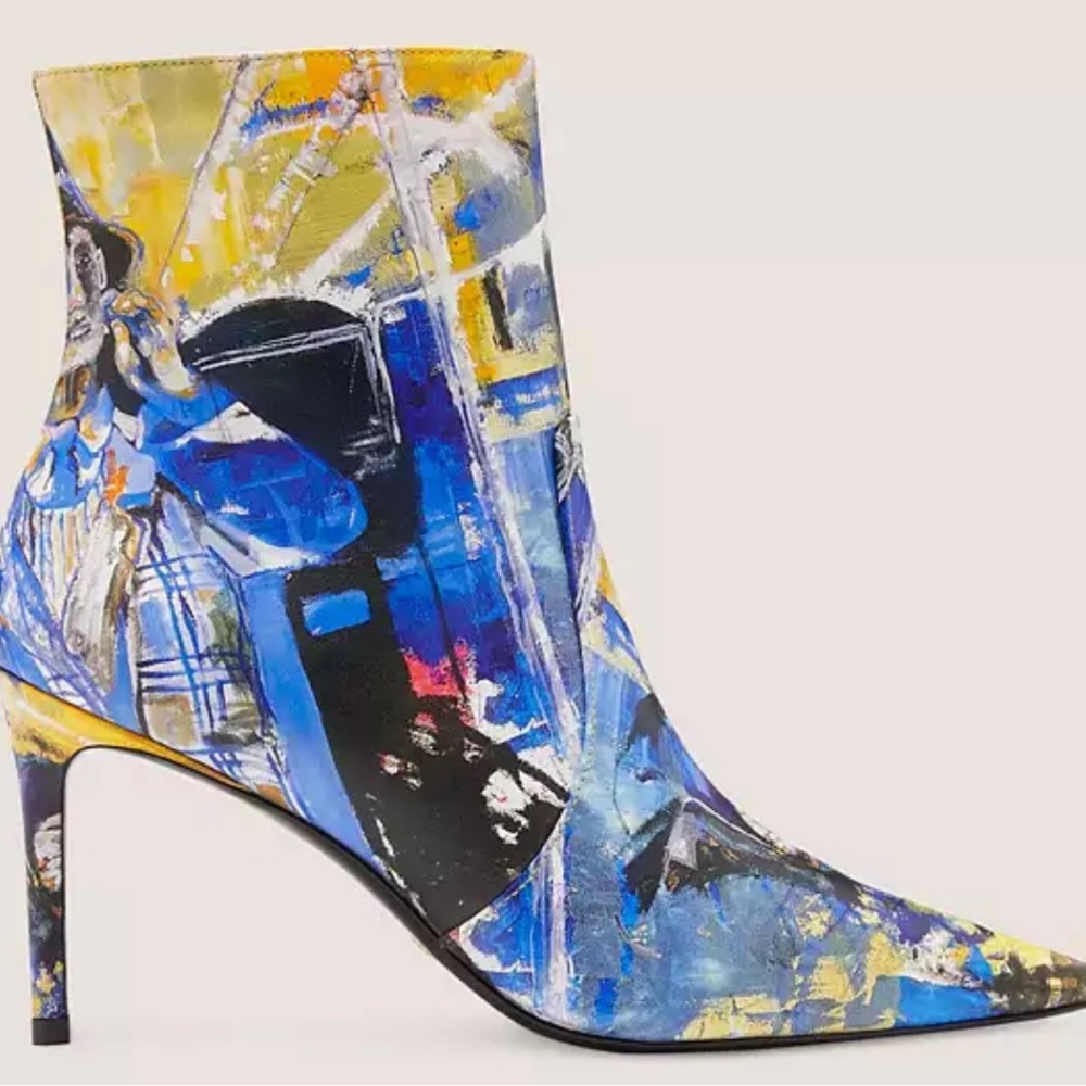 NIB Stuart Weitzman SW X KIDSUPER STUART 85mm ZIP BOOTIE BOOTS 7.5